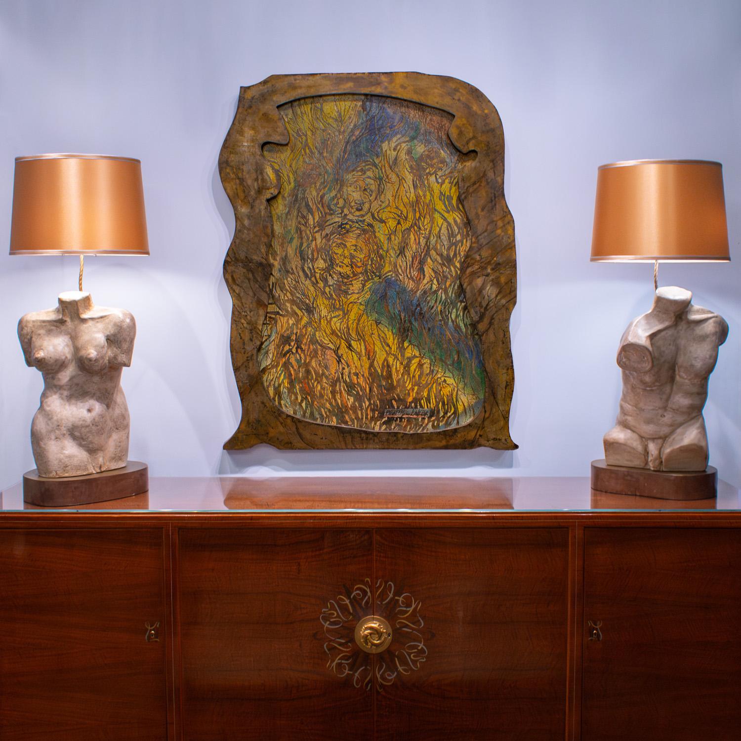 Philip and Kelvin LaVerne Exceptional Bronze Painting 