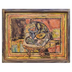 Philip and Kelvin LaVerne Expressionist Still Life Painting on Bronze, 1960's