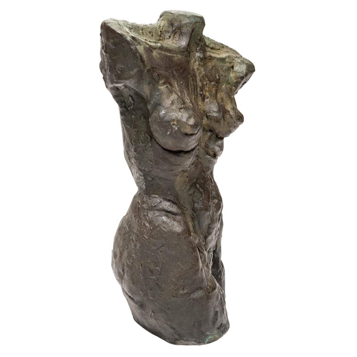 Mid-Century Modern Philip and Kelvin LaVerne Female Torso Sculpture in Bronze circa 1970 'Signed'