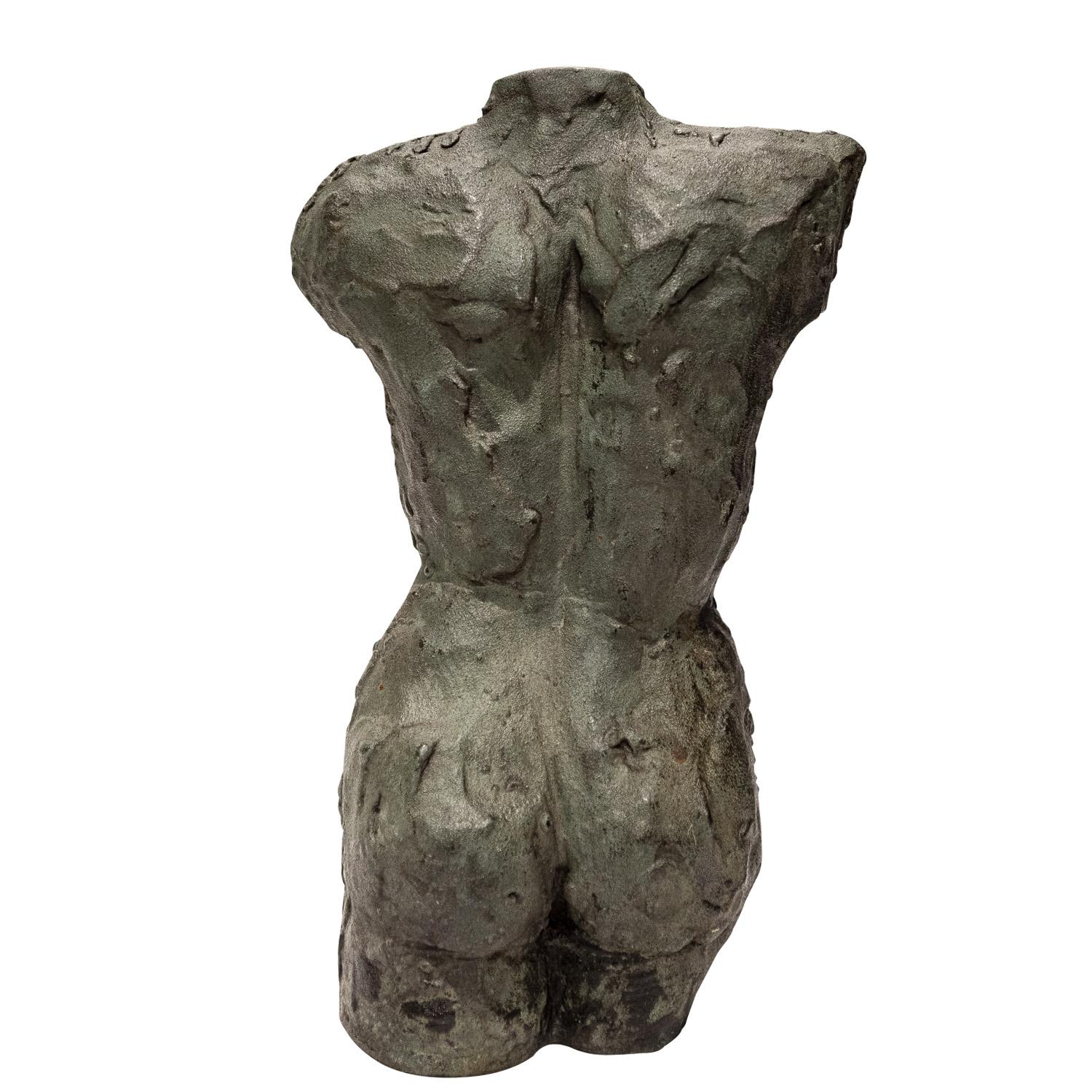 Hand-Crafted Philip and Kelvin LaVerne Female Torso Sculpture in Bronze circa 1970 'Signed'