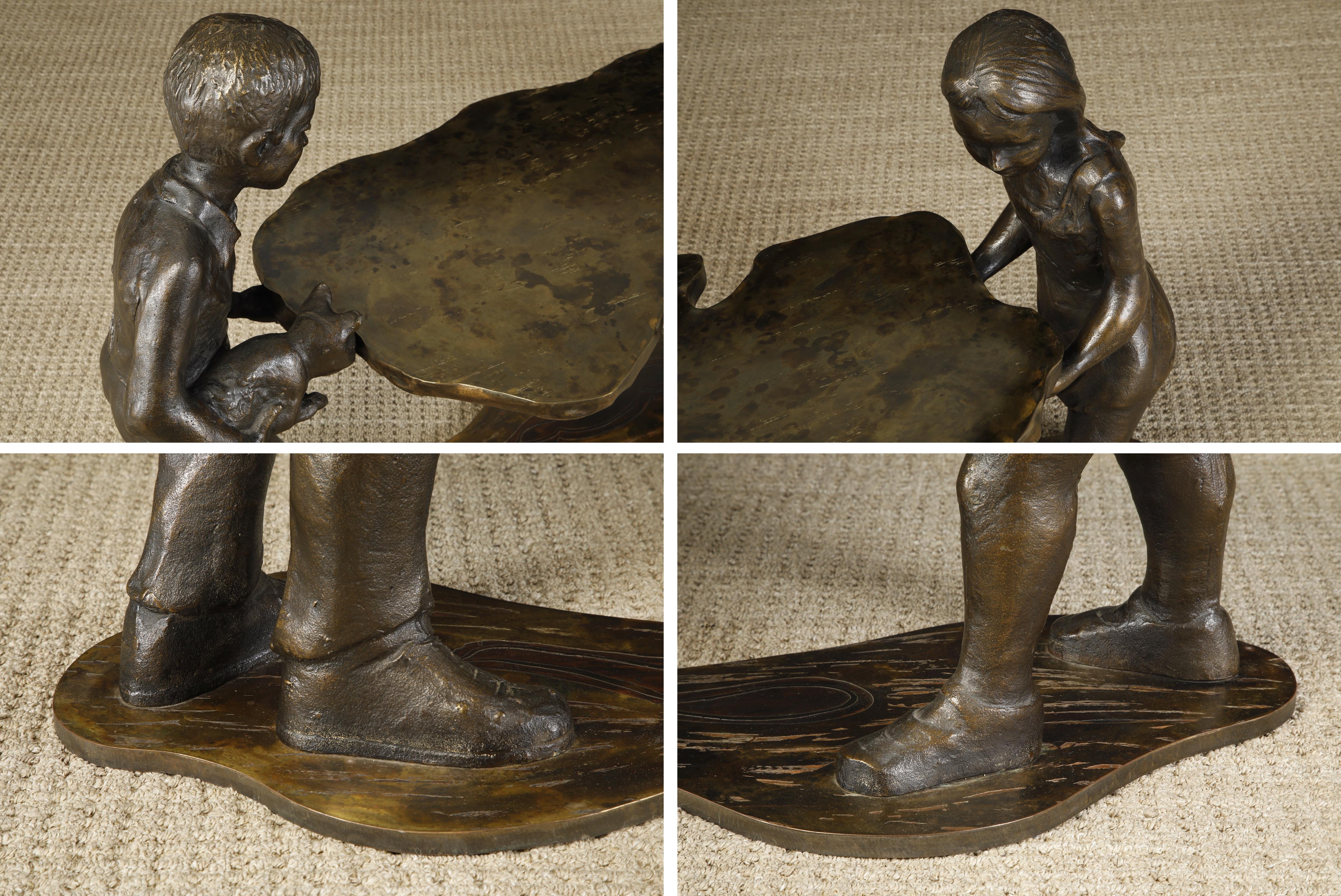 Philip and Kelvin LaVerne 'Generation' Bronze Sculpture Table, c. 1964, Signed For Sale 11