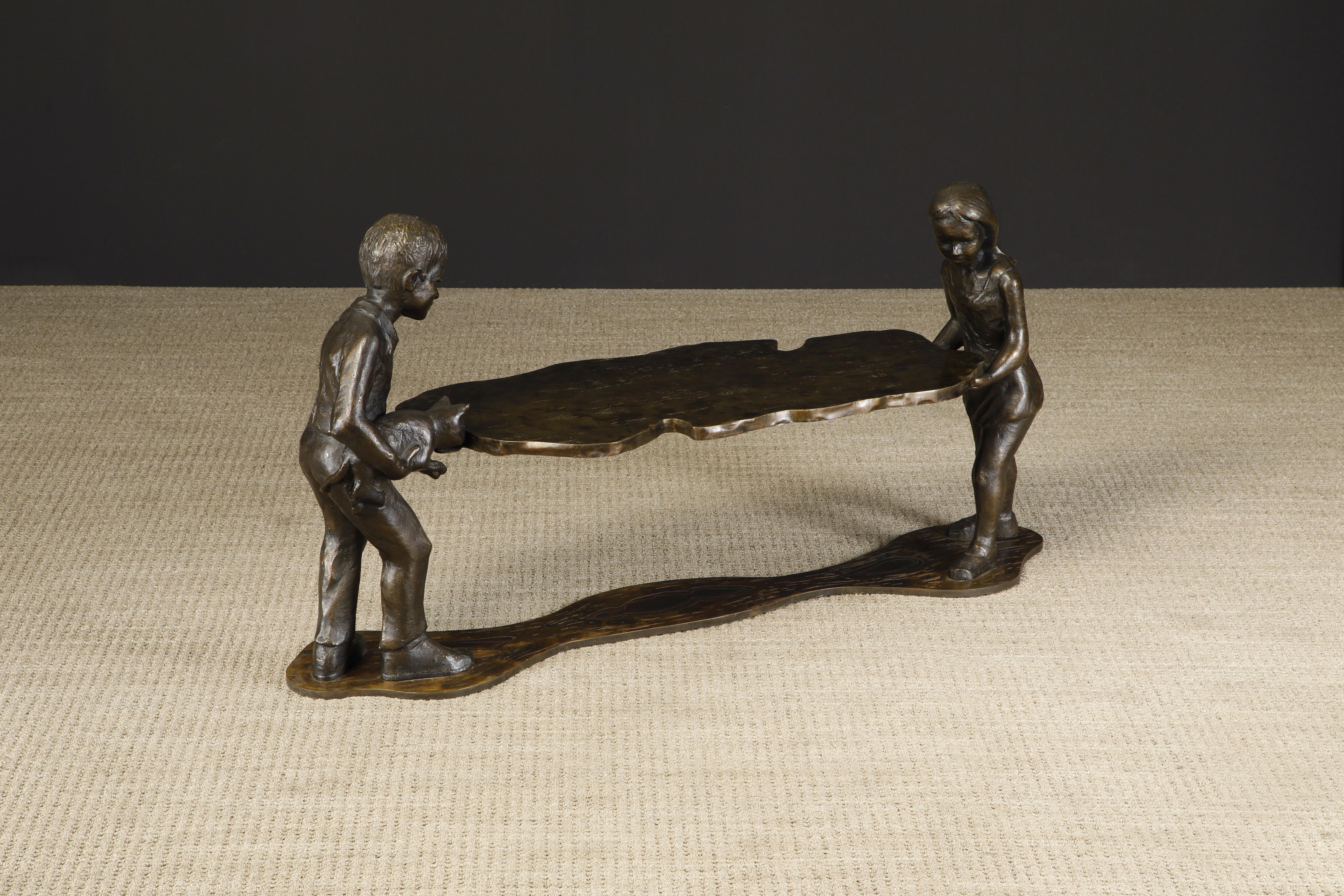 Bronze Table sculpture en bronze 'Generation' de Philip et Kelvin LaVerne, datant d'environ 1964, signée en vente