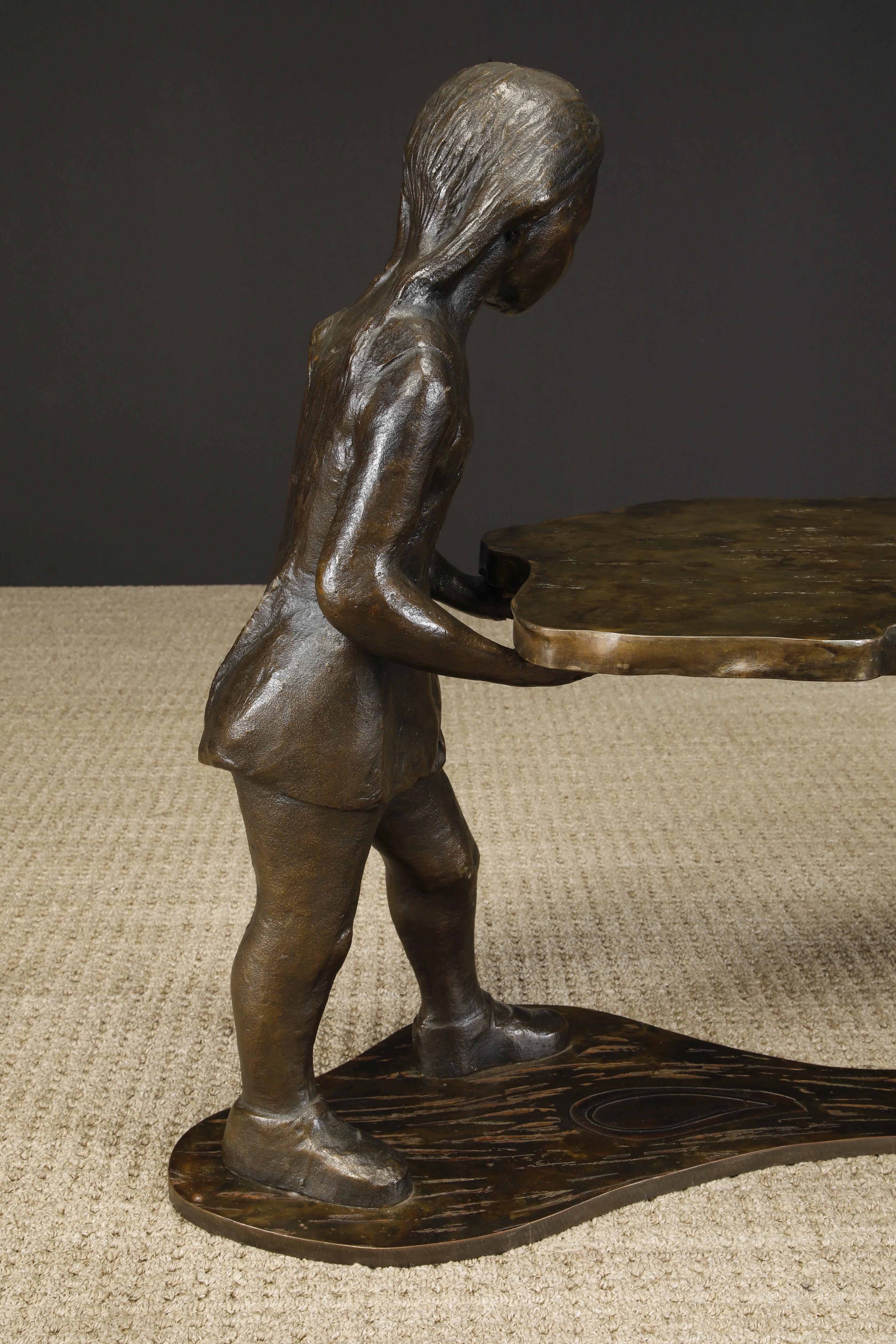 Table sculpture en bronze 'Generation' de Philip et Kelvin LaVerne, datant d'environ 1964, signée en vente 1