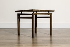 Philip and Kelvin LaVerne 'Kuan Su' Bronze and Pewter Side Table, Signed, 1960s