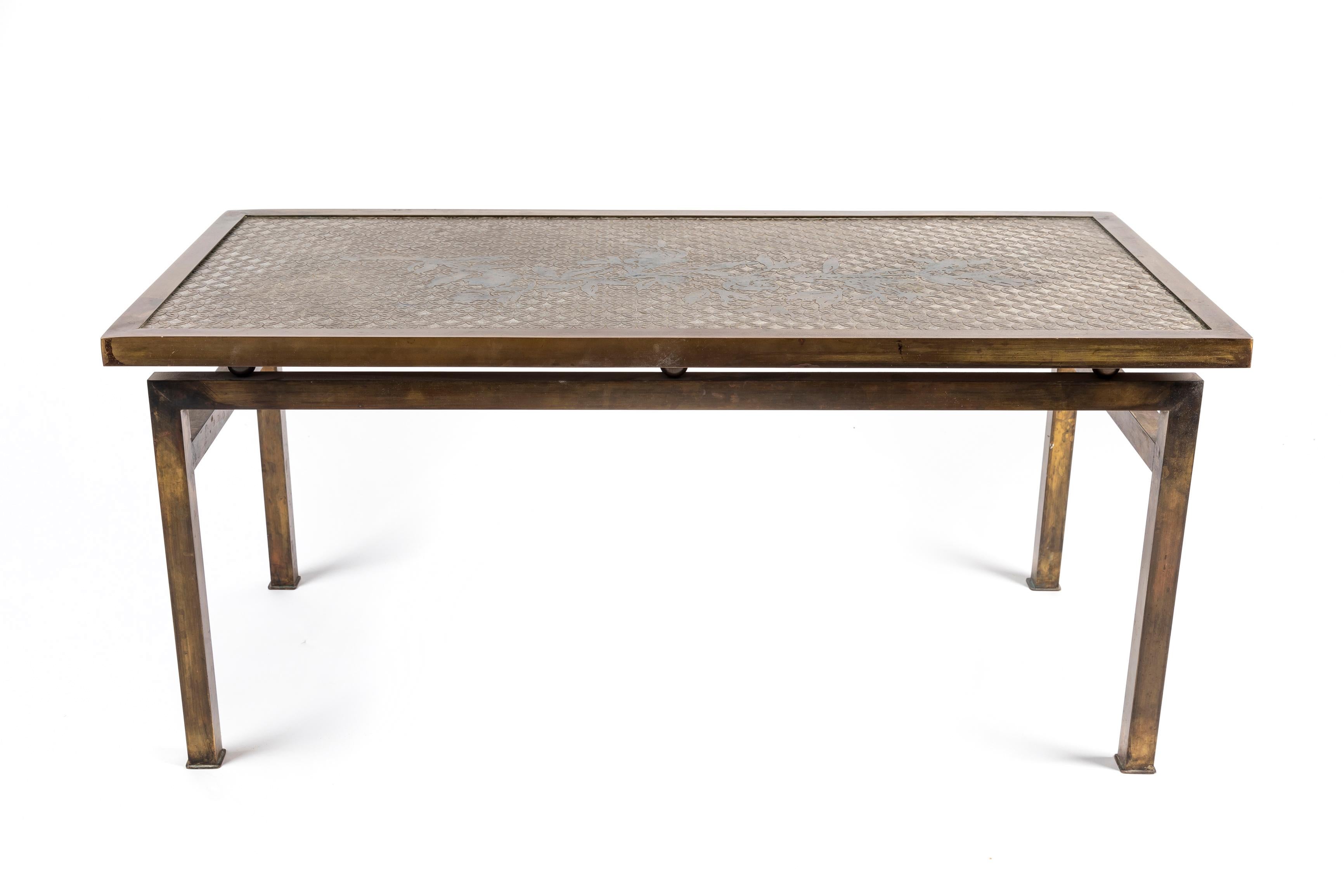 Mid-Century Modern Table basse Kuan Su de Philip et Kelvin Laverne en vente