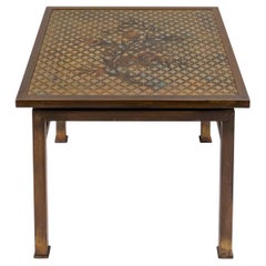 Philip and Kelvin LaVerne Table d'appoint "Kuan Su" avec motif floral 1960 (Signé)