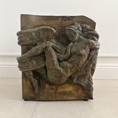 Philip and Kelvin Laverne "Leda and the Swan" Figural Bronze Occasional Table