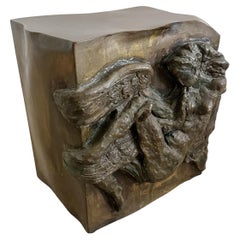 Philip and Kelvin Laverne "Leda and the Swan" Figural Bronze Occasional Table