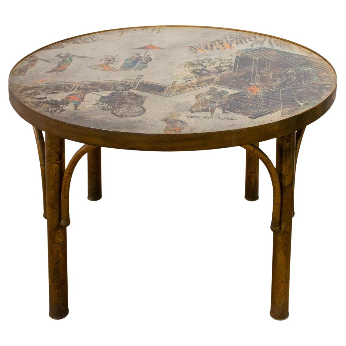 Philip and Kelvin LaVerne Magnifique table "Tao" 1960s (Signé)