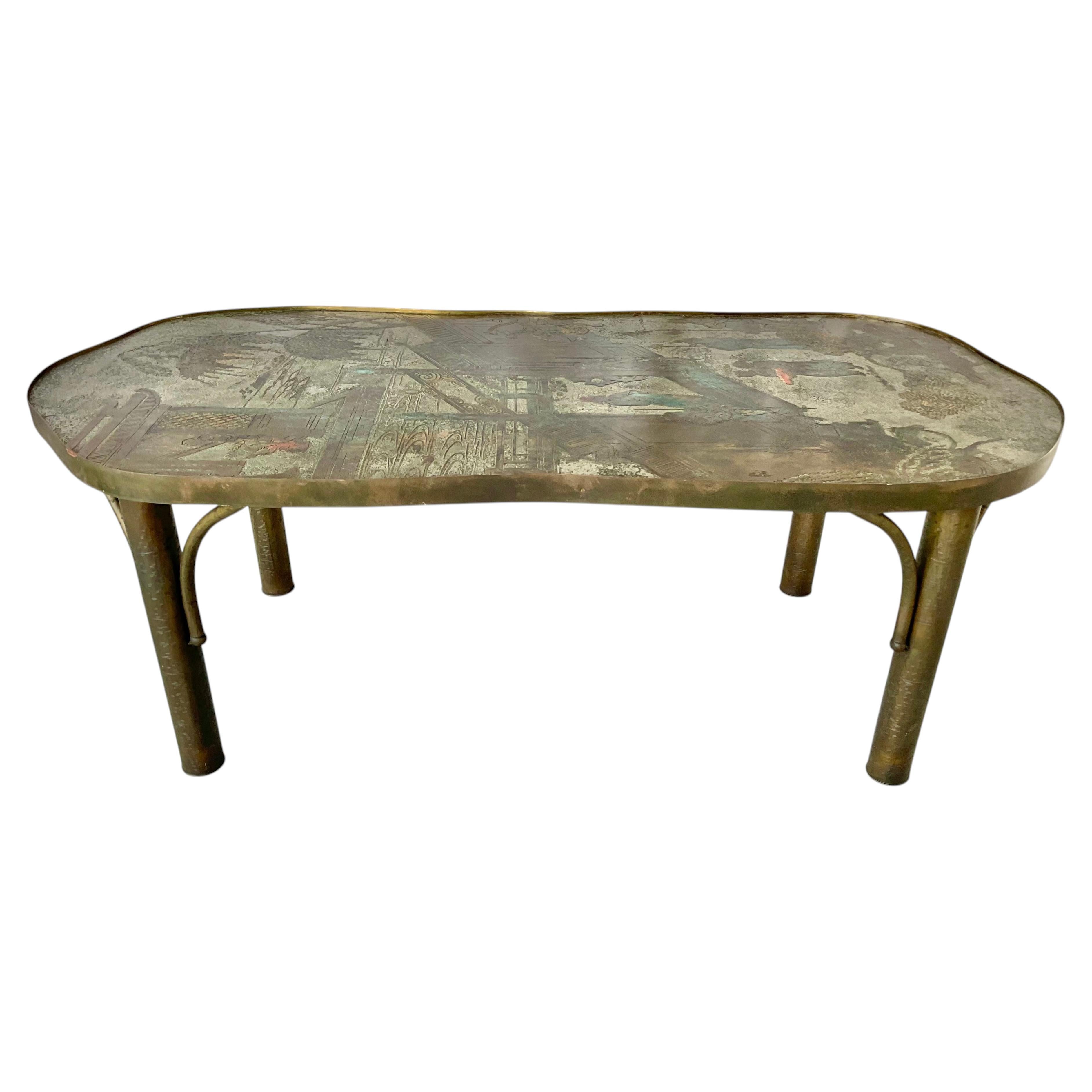 Philip and Kelvin LaVerne Mid-Century Chan Coffee Table