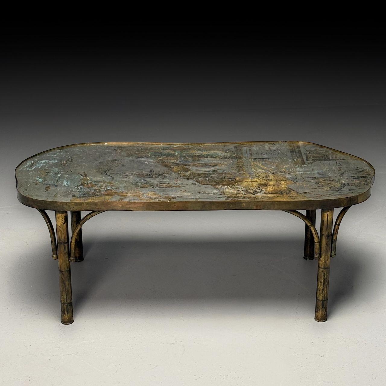 Philip and Kelvin LaVerne, Mid-Century Modern, Chan 140 Coffee Table, Bronze In Good Condition In Manhasset, NY
