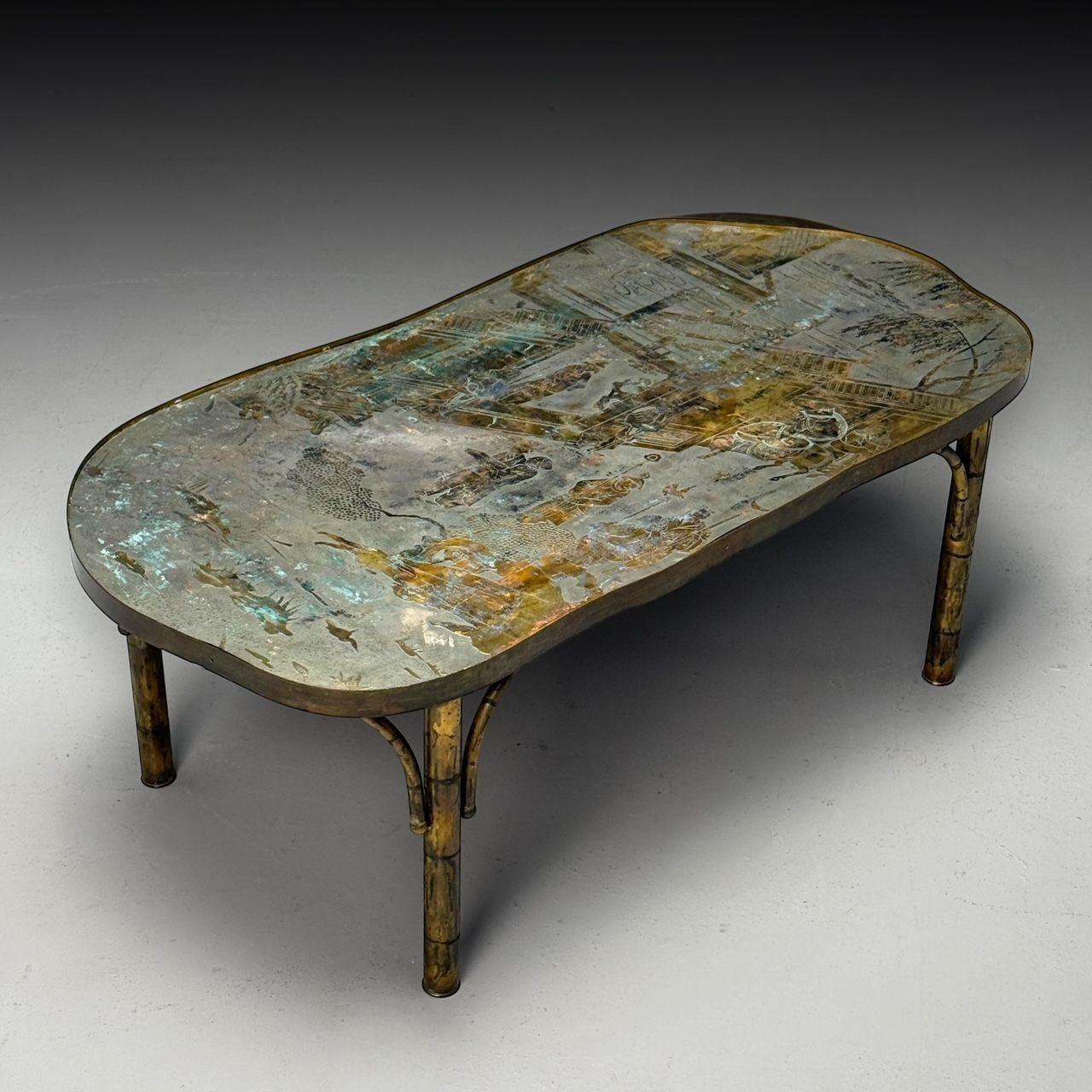Mid-20th Century Philip and Kelvin LaVerne, Mid-Century Modern, Chan 140 Coffee Table, Bronze