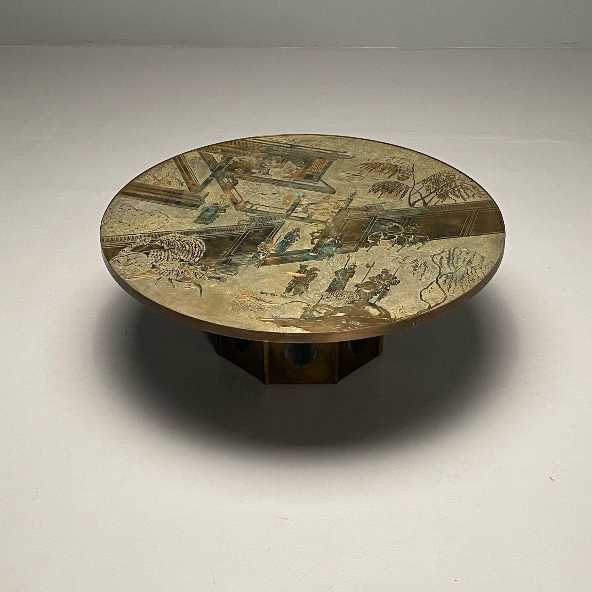 Philip and Kelvin Laverne, Mid-Century Modern, Chan Coffee Table, Bronze, 1960s In Good Condition In Stamford, CT