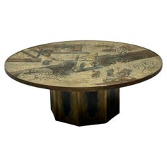 Retro Philip and Kelvin Laverne, Mid-Century Modern, Chan Coffee Table, Bronze, 1960s