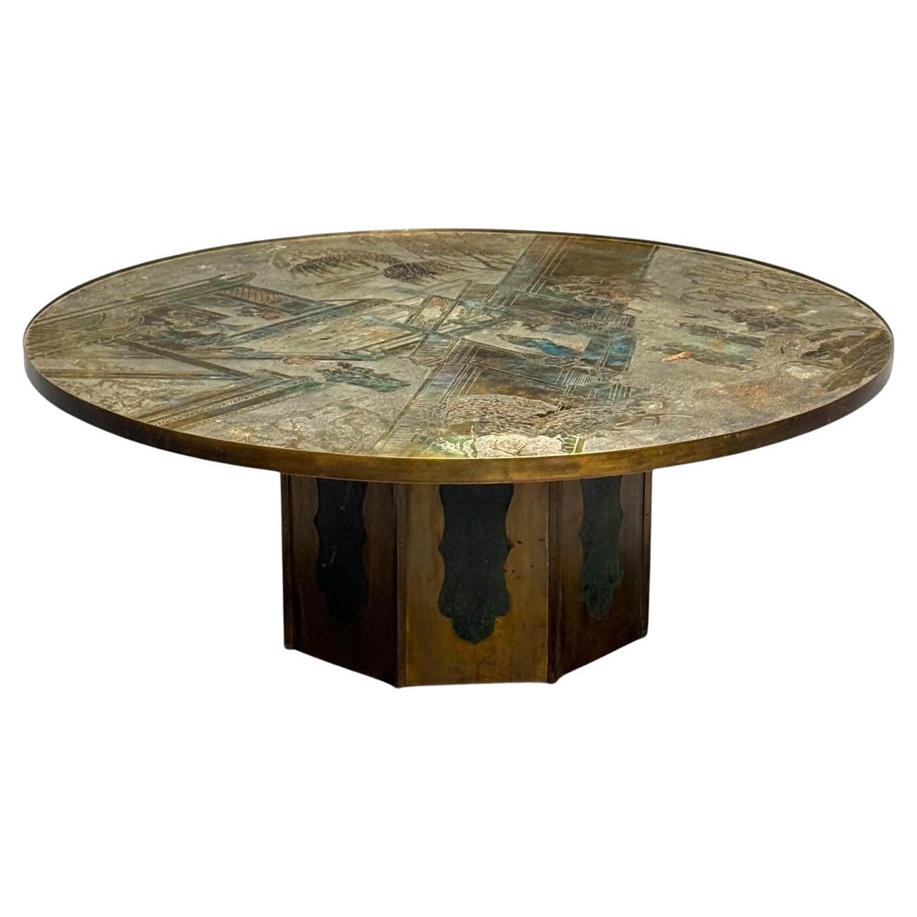 Philip und Kelvin Laverne, Mid-Century Modern, Chan-Couchtisch, Bronze, 1960er Jahre im Angebot