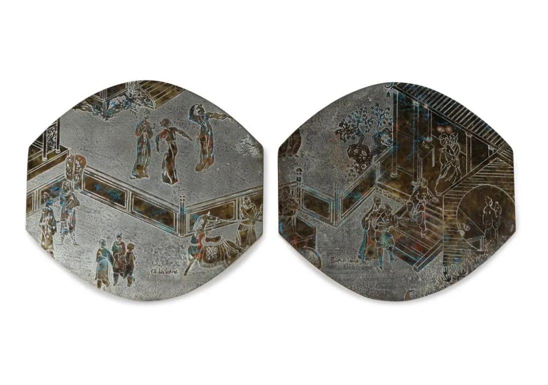 Philip and Kelvin LaVerne, Mid-Century Modern, Tao Side Tables, Bronze, 1960s en vente 3