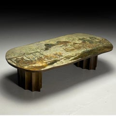 Philip & Kelvin LaVerne, Mid-Century, T'ang Marriage Coffee Table, Bronze, 1965