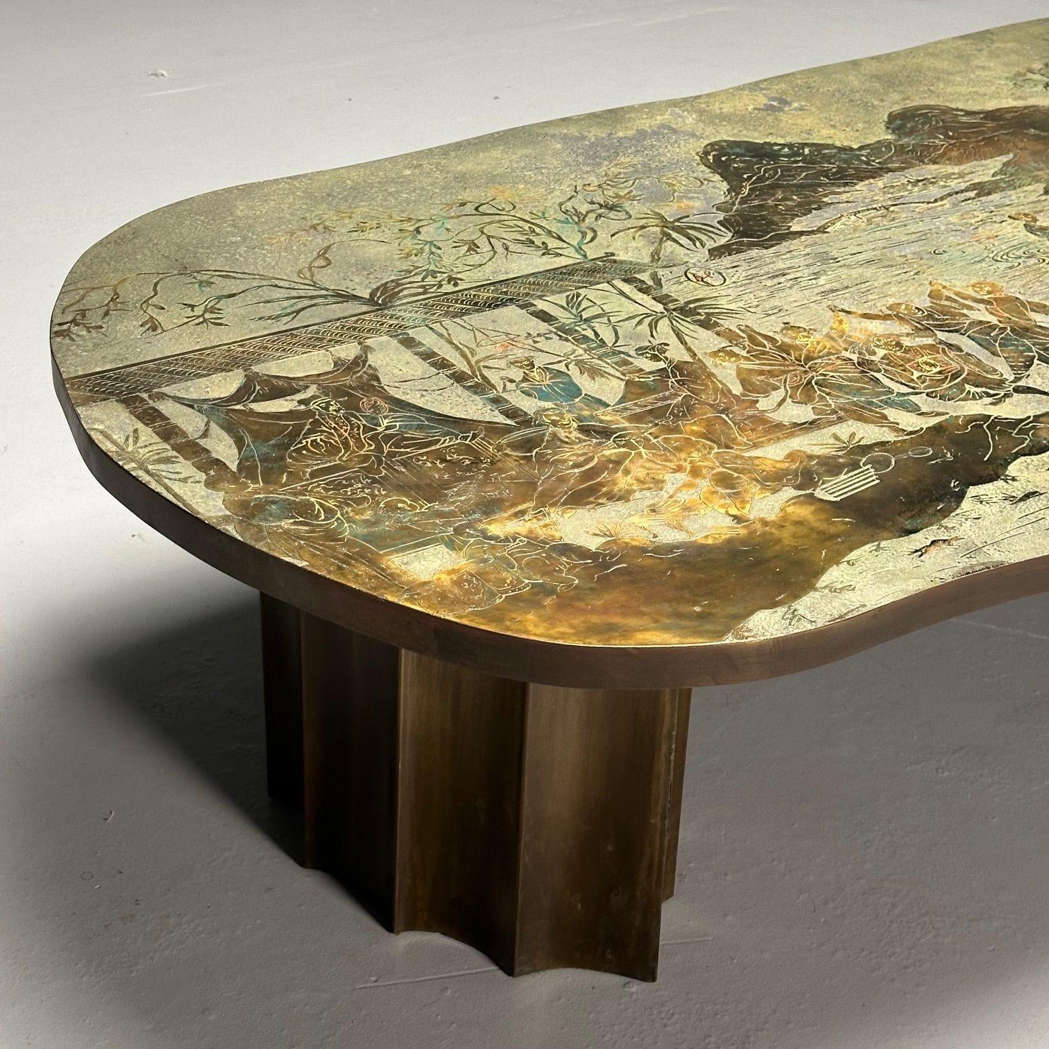Philip & Kelvin LaVerne, Mid-Century, T'ang Marriage Coffee Table, Bronze, 1965 en vente 2