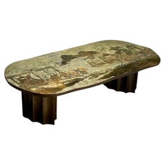 Philip & Kelvin LaVerne, Mid-Century, T'ang Marriage Coffee Table, Bronze, 1965