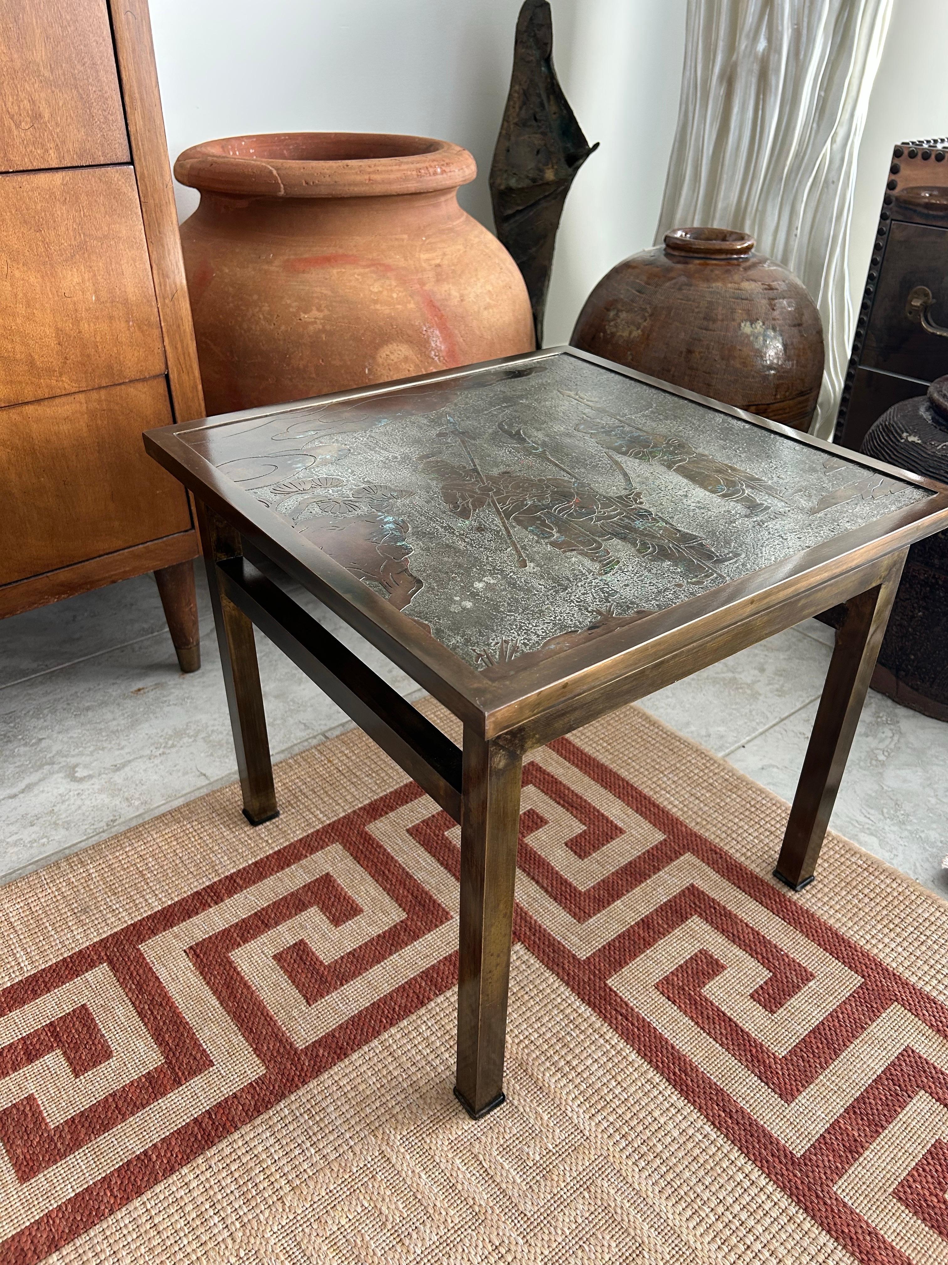 Mid-Century Modern Philip and Kelvin Laverne Ming side table For Sale
