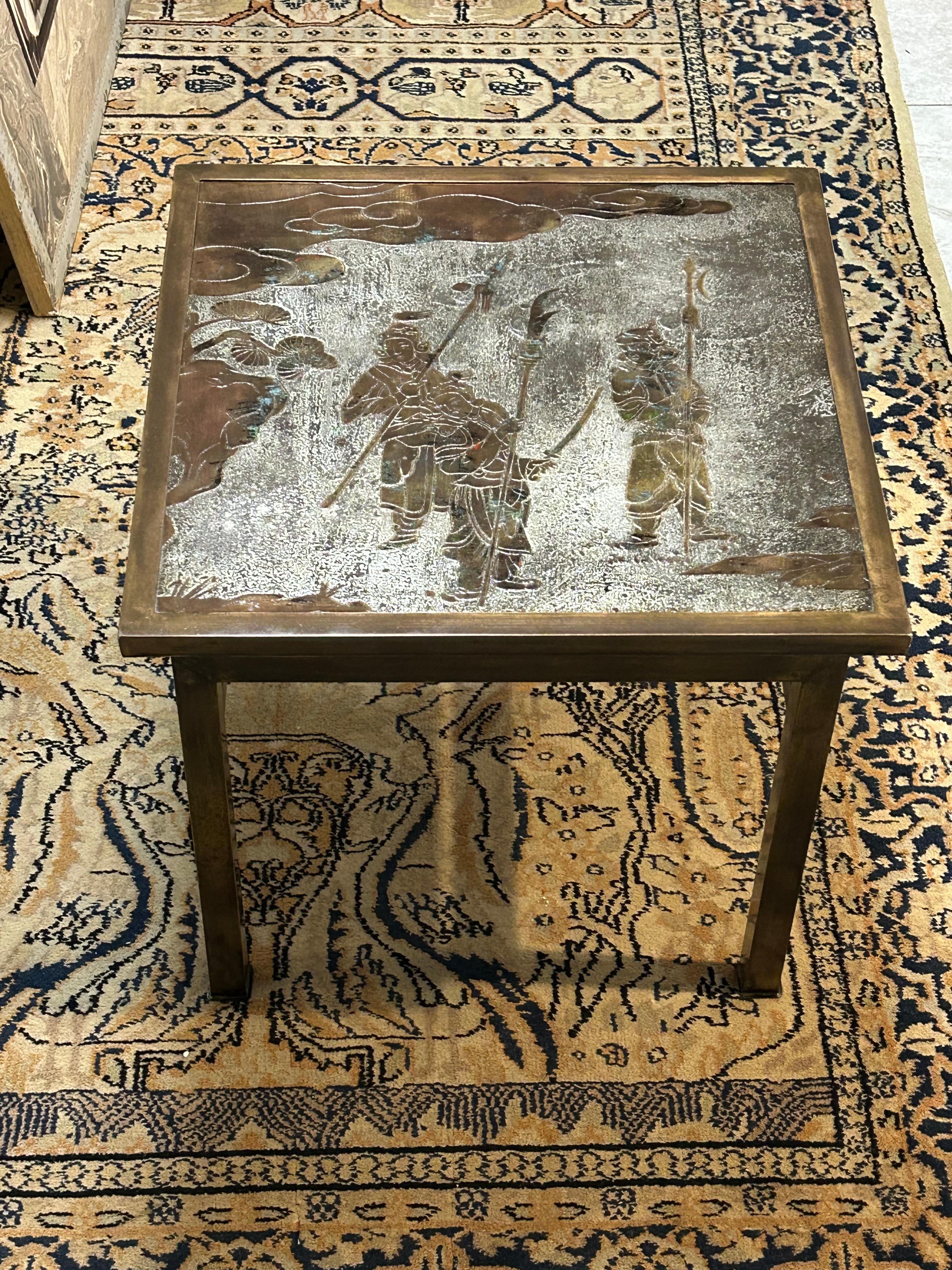 20th Century Philip and Kelvin Laverne Ming side table For Sale