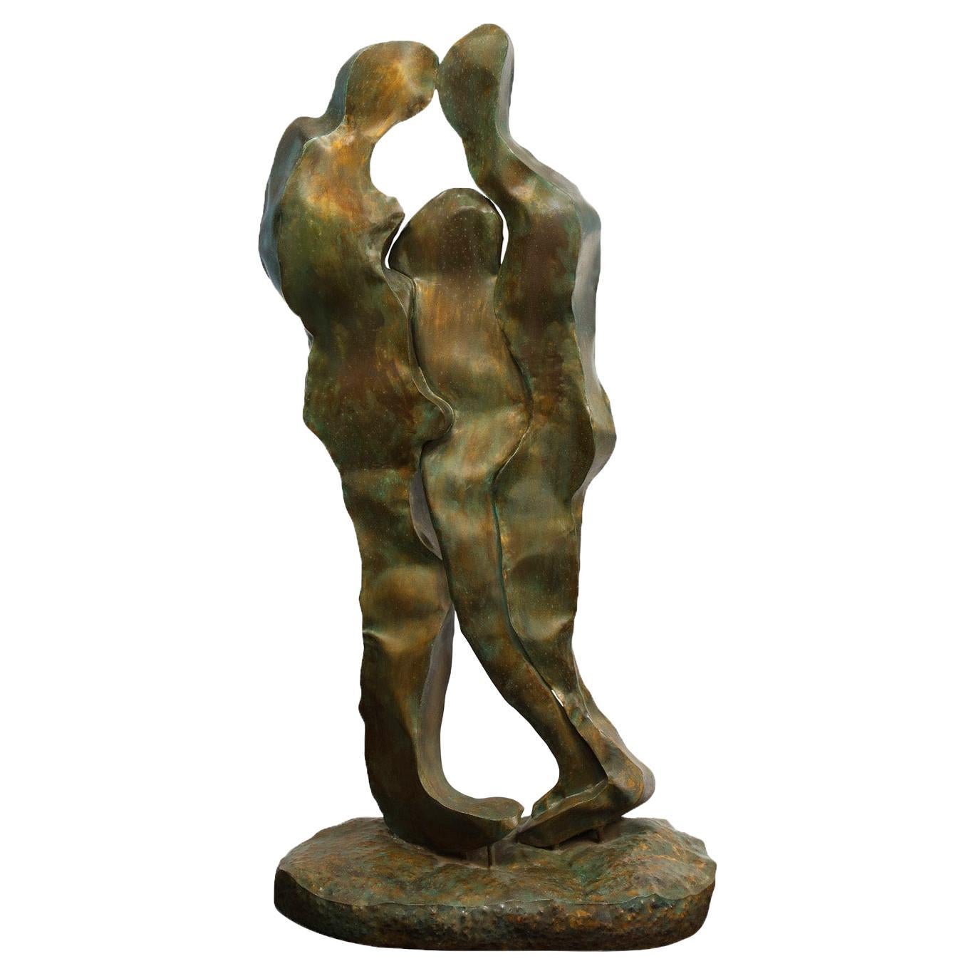 Philip and Kelvin LaVerne Monumental "Pas De Trois" Sculpture 1970s 'Signed' For Sale