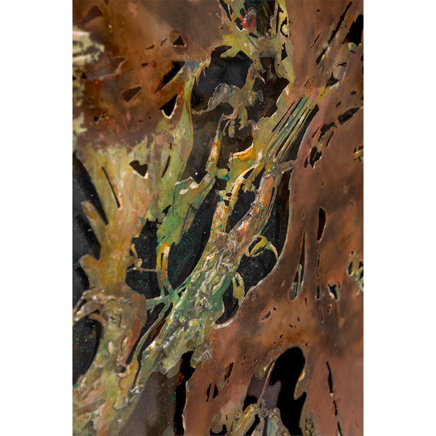 Philip und Kelvin LaVerne  „ Musiker“-Gemälde aus durchbrochener Bronze, 1960er Jahre, signiert (Handgefertigt) im Angebot