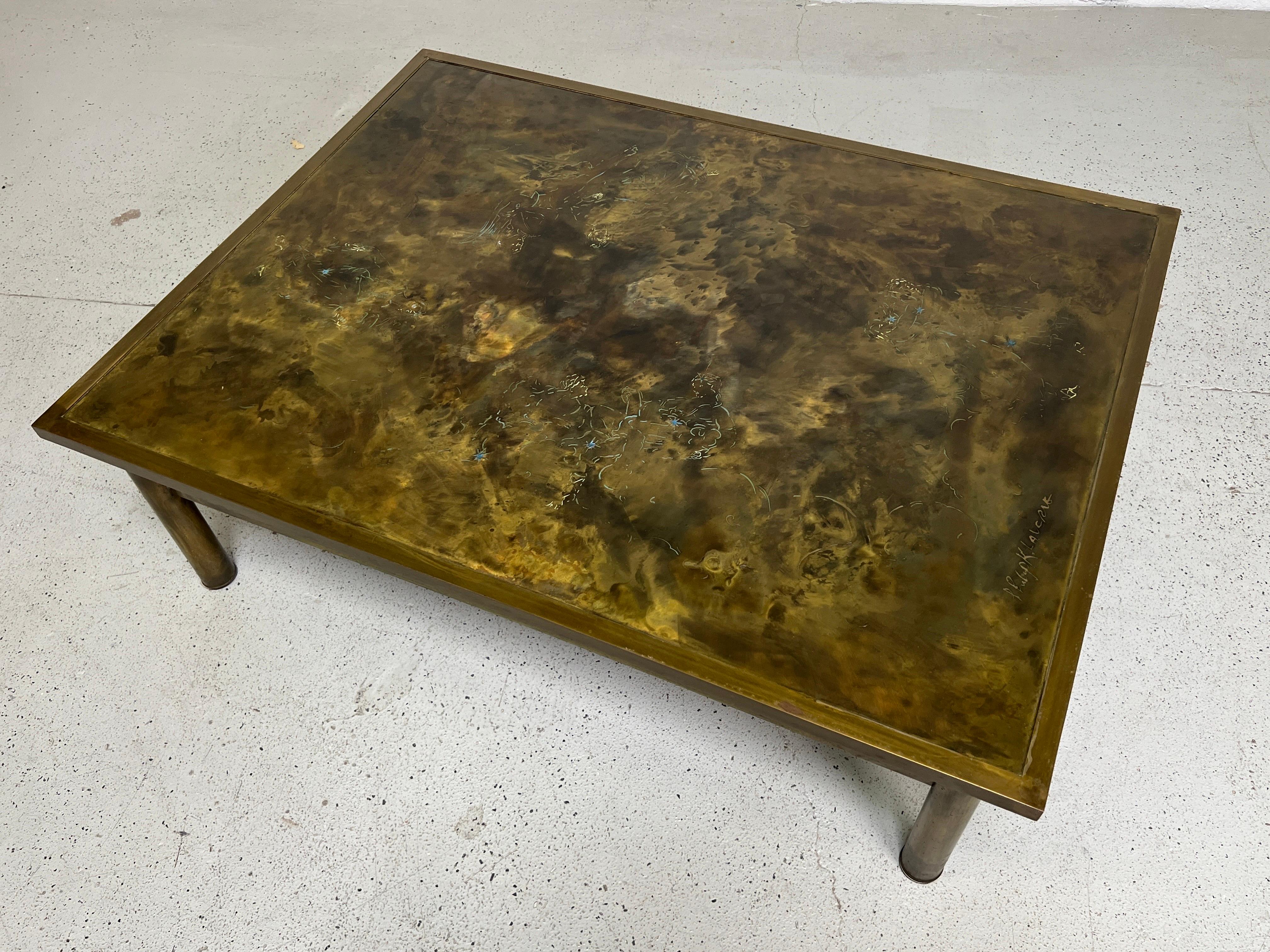 Philip and Kelvin Laverne Patinated Bronze Classical Coffee Table 9