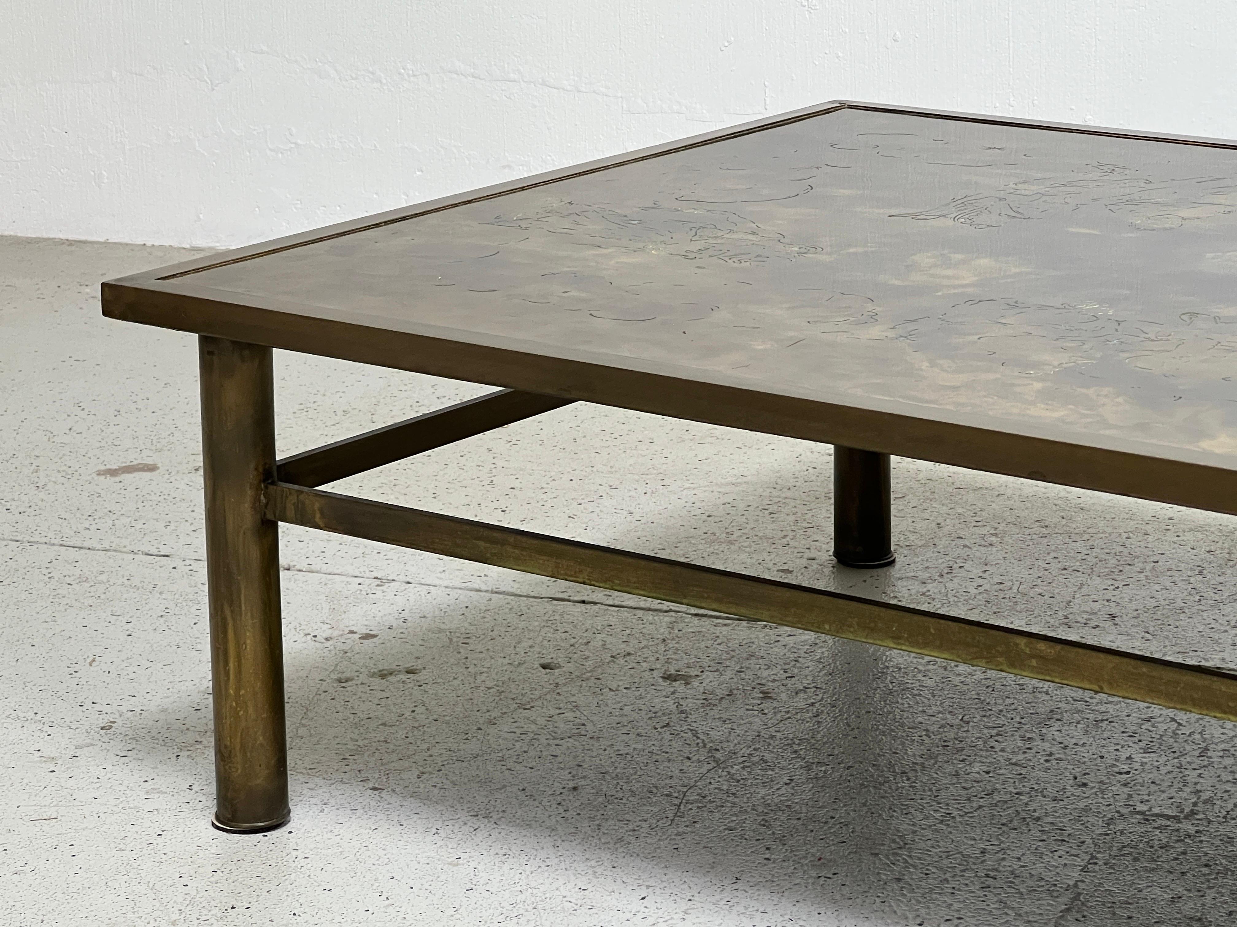 Philip and Kelvin Laverne Patinated Bronze Classical Coffee Table 12