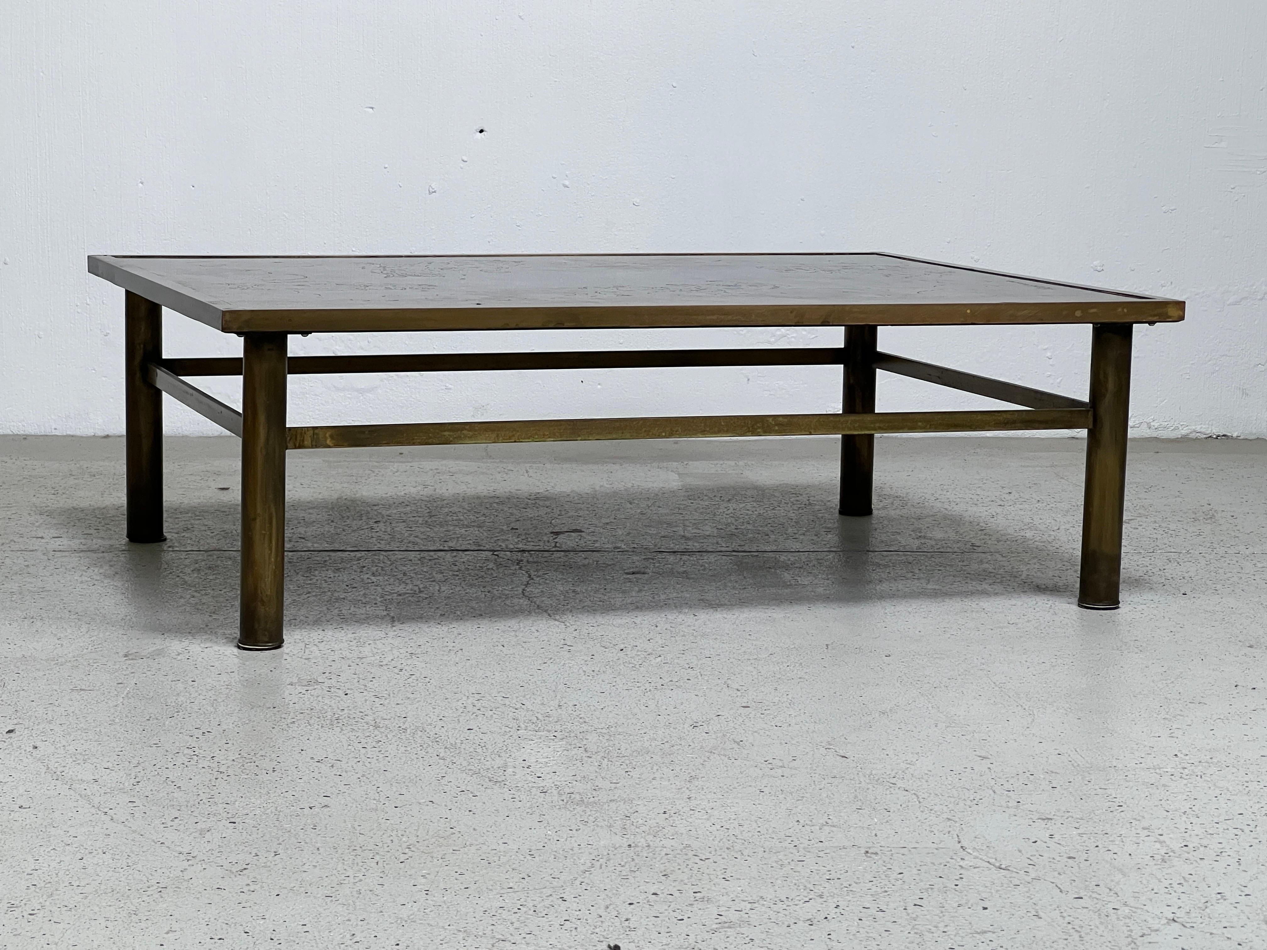 Philip and Kelvin Laverne Patinated Bronze Classical Coffee Table In Good Condition In Dallas, TX