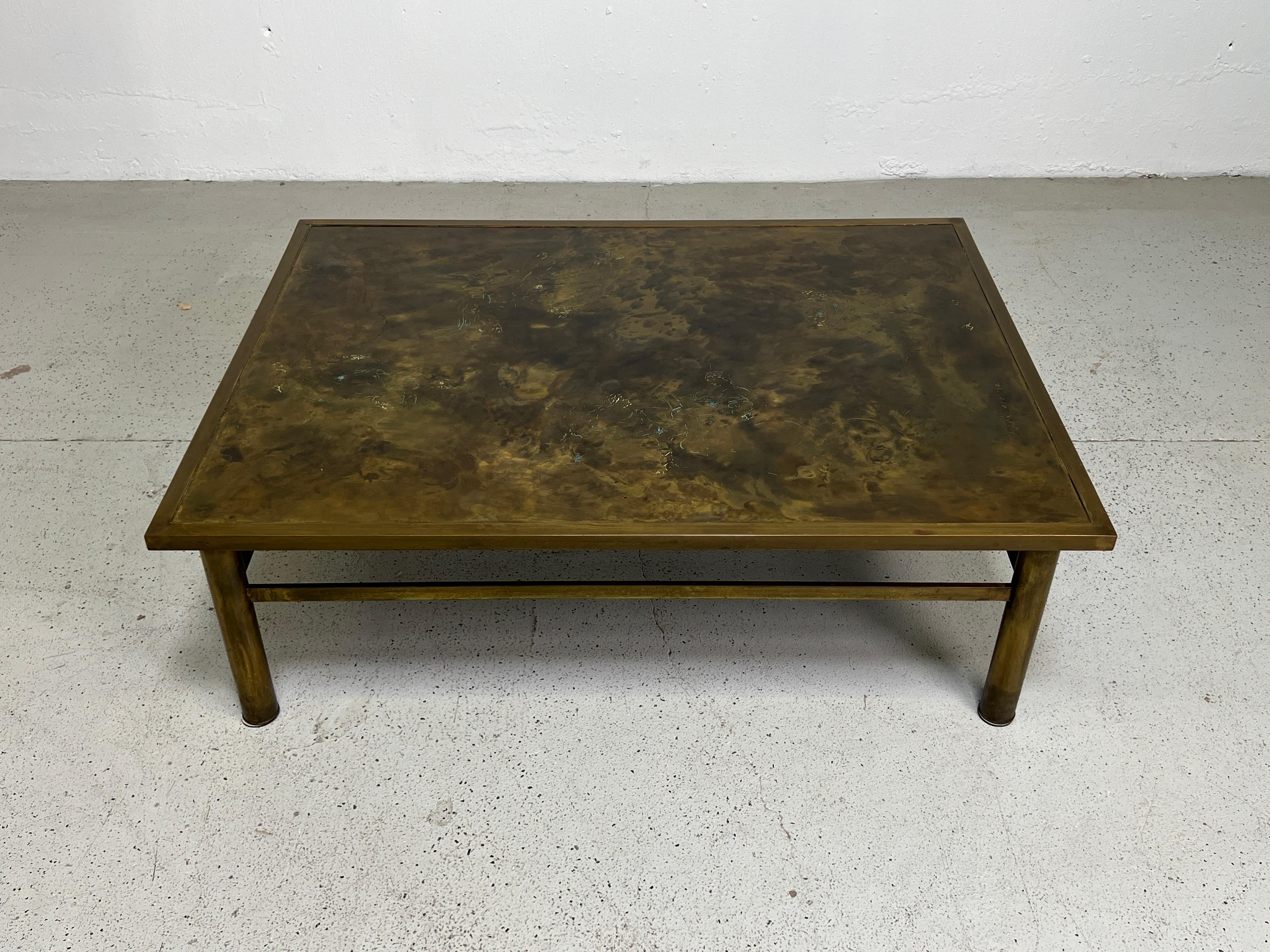 Philip and Kelvin Laverne Patinated Bronze Classical Coffee Table 2
