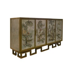 Philip and Kelvin LaVerne Rare 4-Door "Chinois Cabinet" 1960s (Signed)