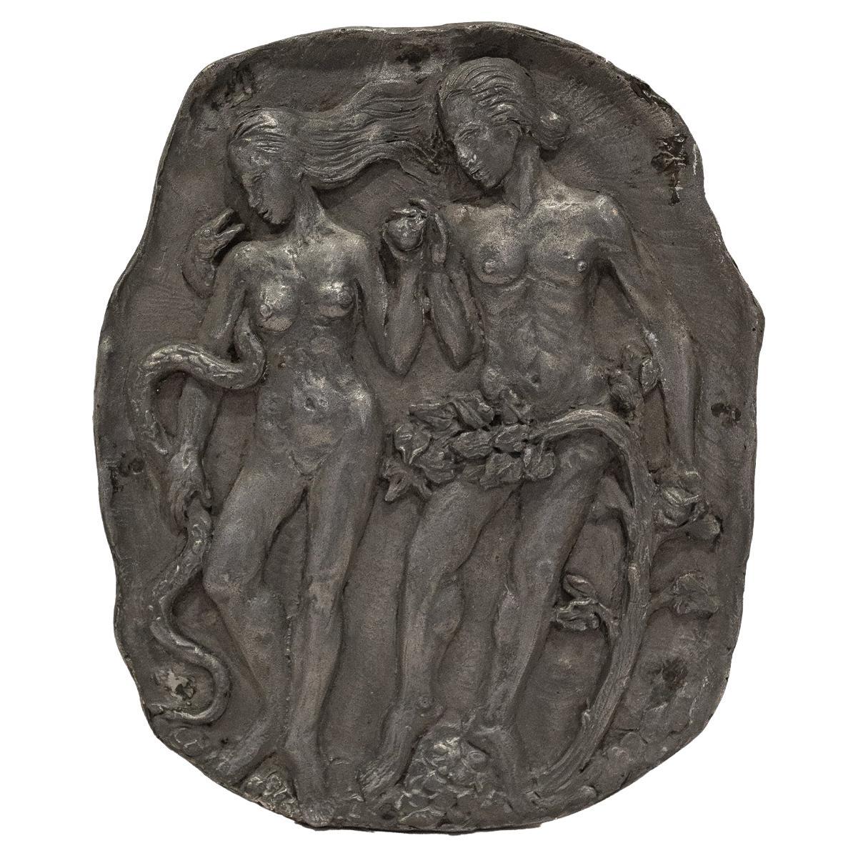 Philip and Kelvin LaVerne Rare "Adam and Eve" Wall Sculpture 1960s (Signed) For Sale
