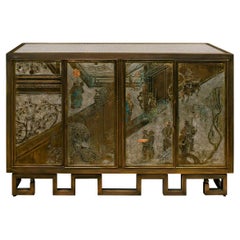 Philip and Kelvin LaVerne Rare and Important "Chan Li" Cabinet 1960s (Signed)