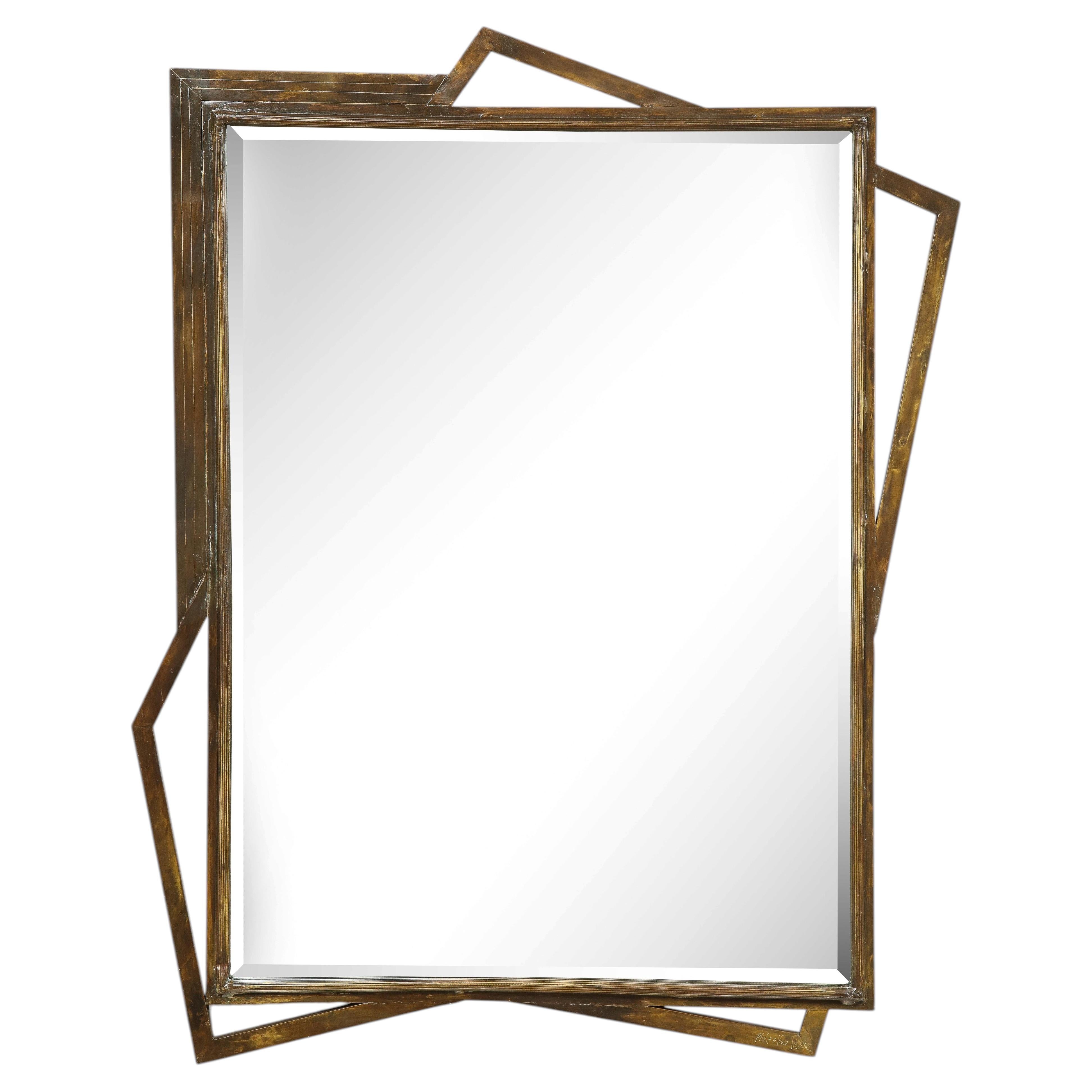 Philip and Kelvin LaVerne Rare and Important "The Embrace" Mirror 1970s For Sale