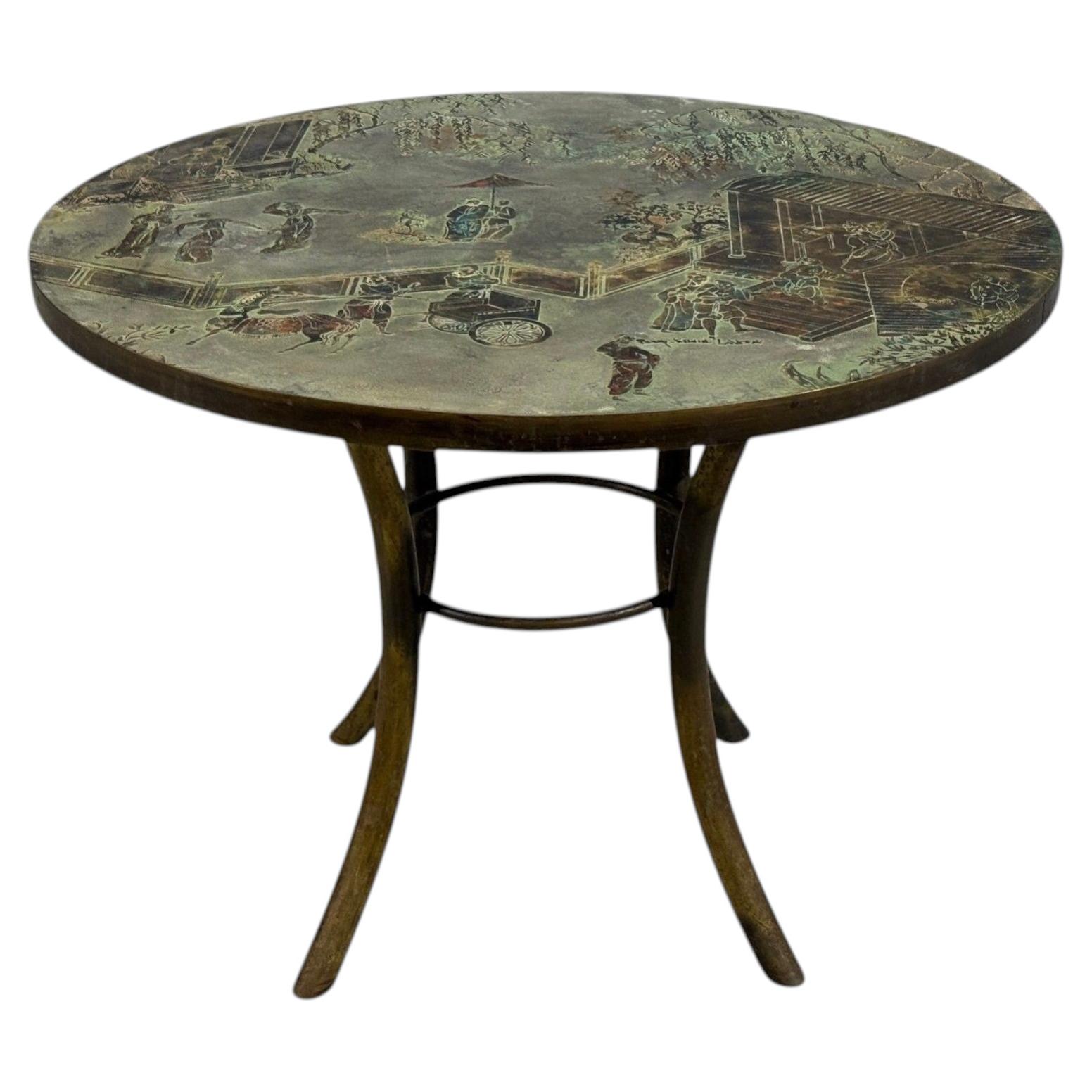 Philip and Kelvin LaVerne, Rare Center Table, Bronze, USA, 1960s