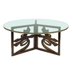 Philip and Kelvin LaVerne Rare "Chrysanthemum" Coffee Table 1970s (Signed)