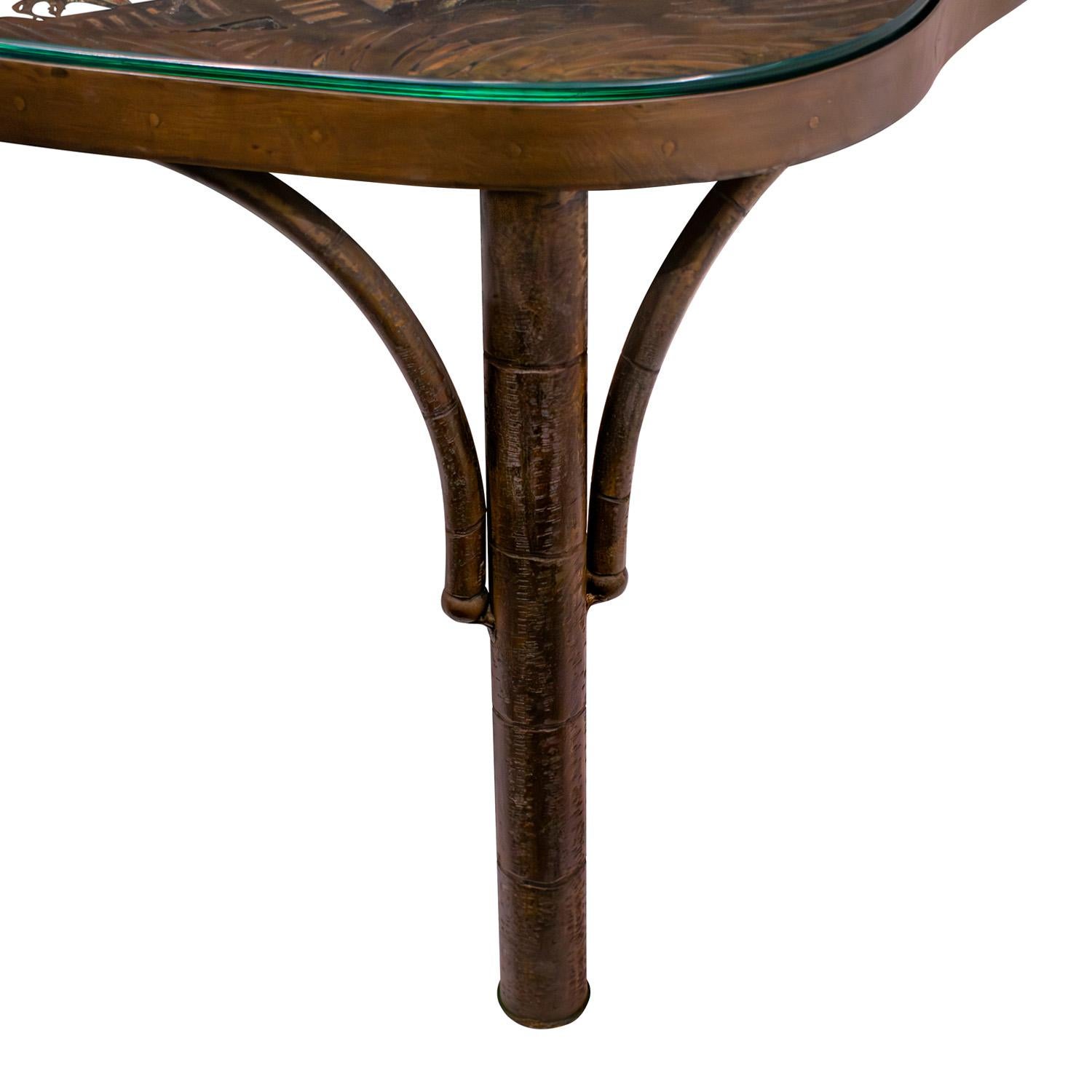 Fait main Philip and Kelvin LaVerne Rare table basse 