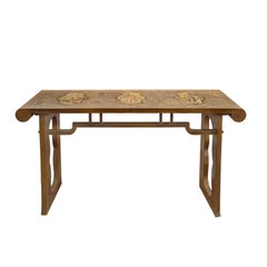 Philip and Kelvin LaVerne Rare "Kuan Yin Console Table" 1960s (Signed)