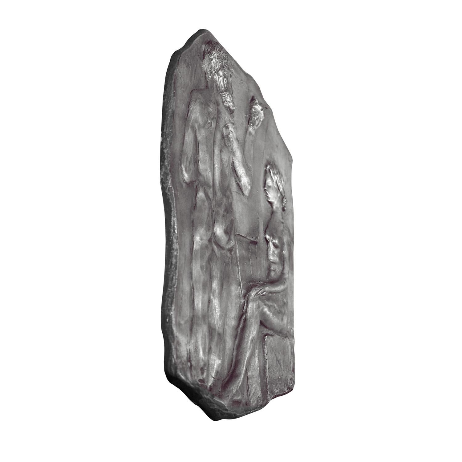 Mid-Century Modern Philip and Kelvin LaVerne Rare Pewter Wall Sculpture 1960s For Sale