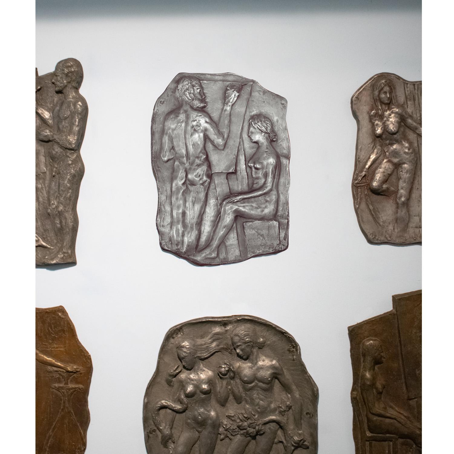 Philip and Kelvin LaVerne Rare Pewter Wall Sculpture 1960s For Sale 2