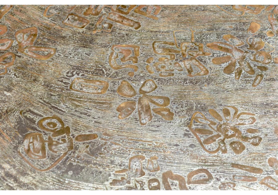 Fait main Philip And Kelvin LaVerne Round Bronze Cocktail Table For Restoration en vente