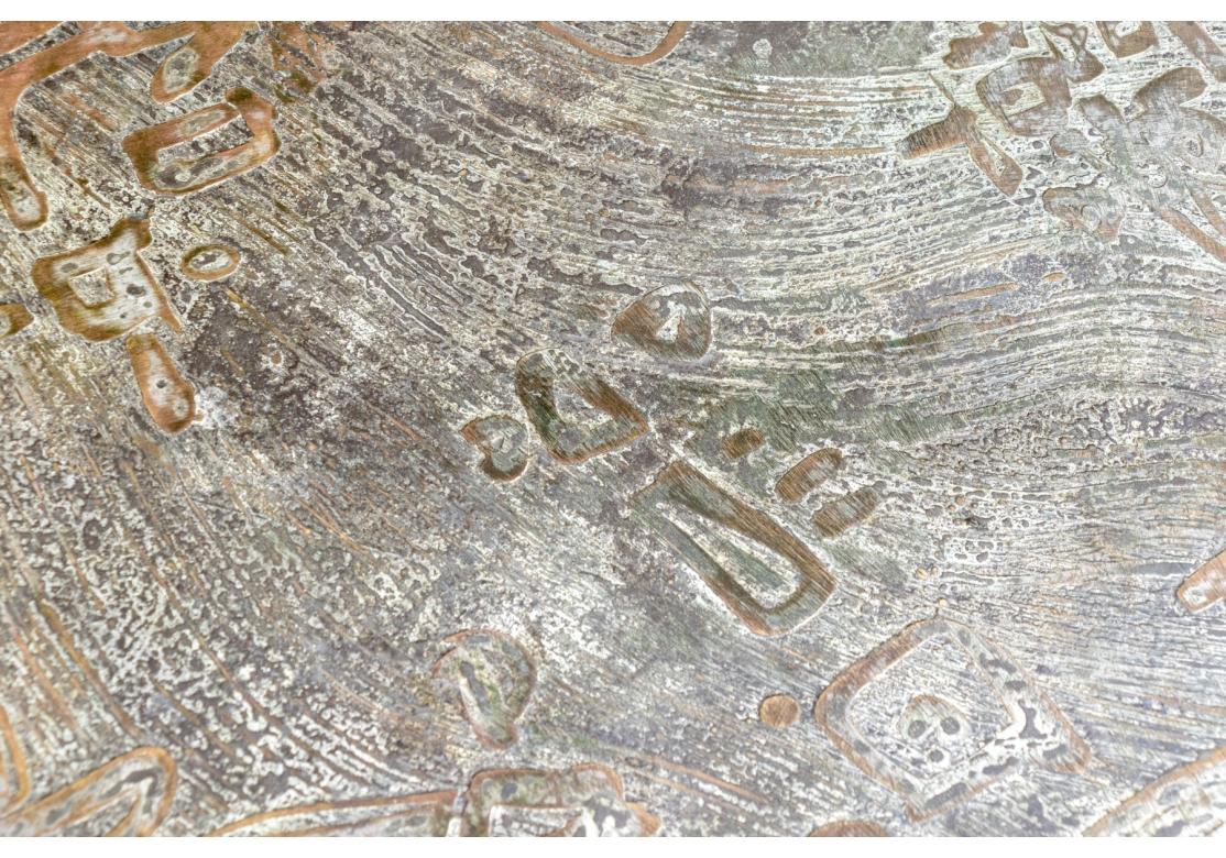 Philip And Kelvin LaVerne Round Bronze Cocktail Table For Restoration Abîmé - En vente à Bridgeport, CT