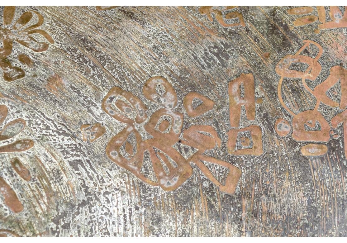 Philip And Kelvin LaVerne Round Bronze Cocktail Table For Restoration en vente 2