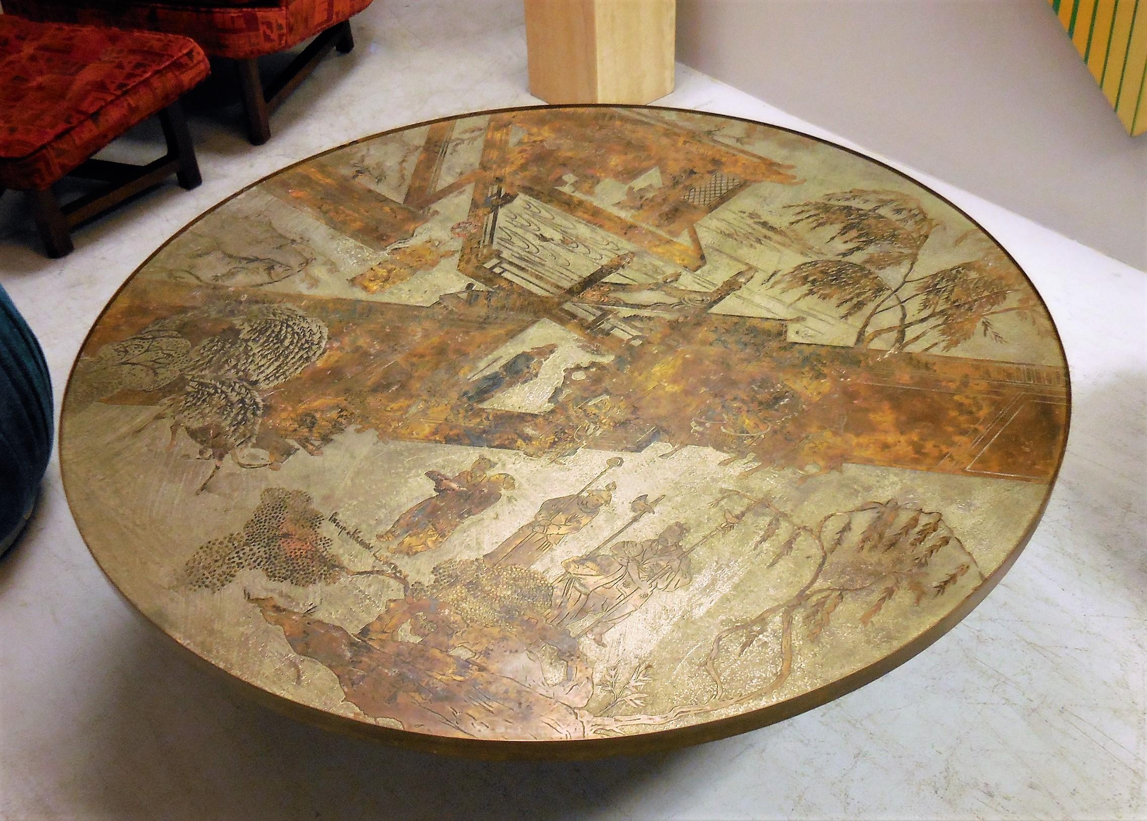 A large round bronze 