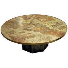 Philip and Kelvin LaVerne Round Bronze Coffee Table