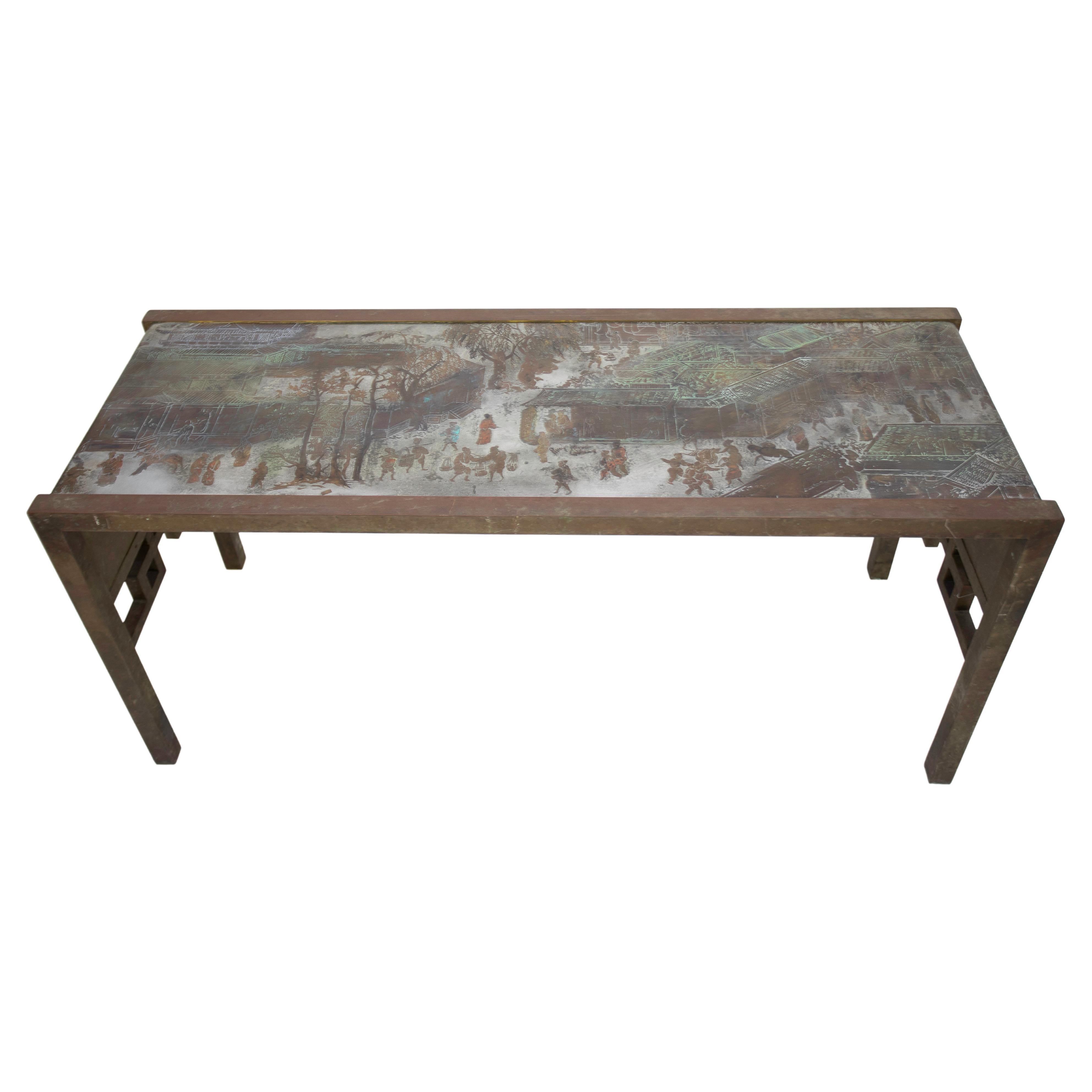 Philip and Kelvin Laverne Spring Festival Console Table For Sale