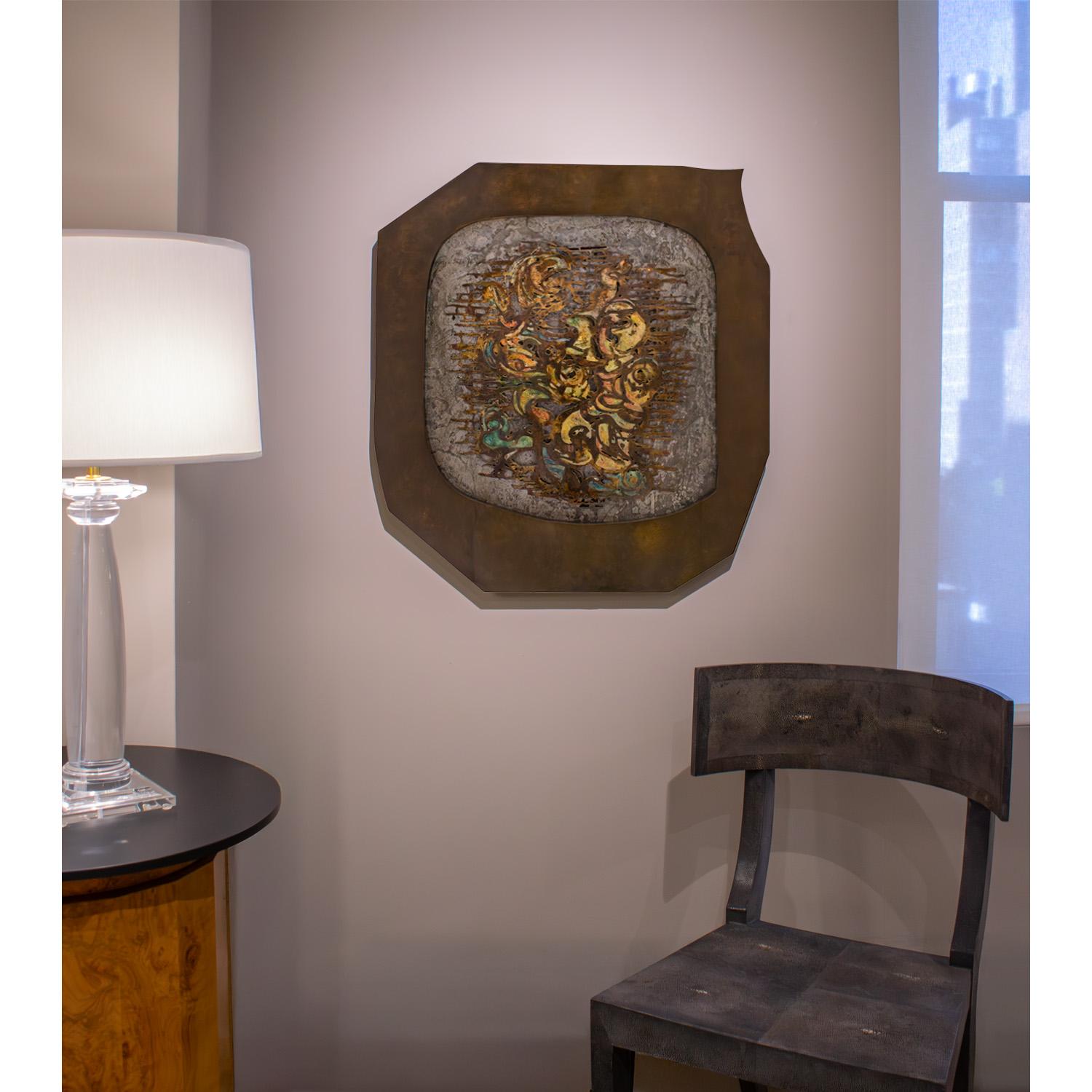 Metà XX secolo Philip and Kelvin LaVerne Stunning Abstract Collage 