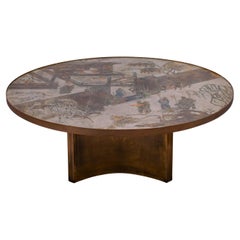 Vintage Philip and Kelvin LaVerne Stunning "Chan" Coffee Table 1960s (Signed)