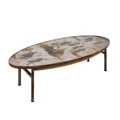 Philip and Kelvin LaVerne Stunning "Ming 133" Coffee Table 1960s (Signed)